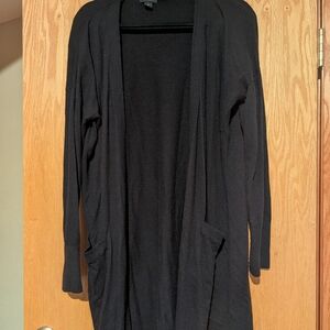 Halogen Black Open-Front Cardigan